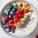 Healthy high protein breakfast ideas without eggs including oats yogurt and chia pudding
