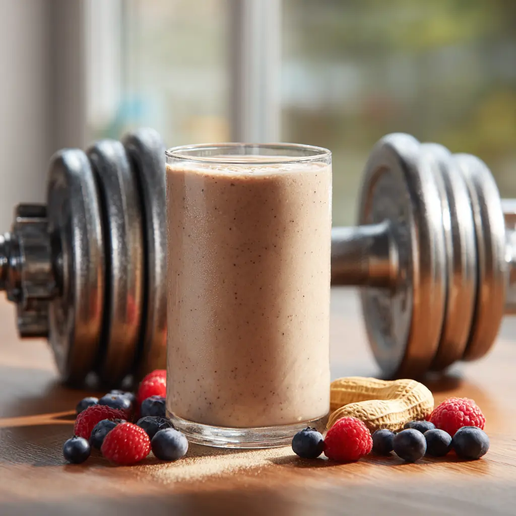 protein smoothie for muscle recovery gym healthy snack