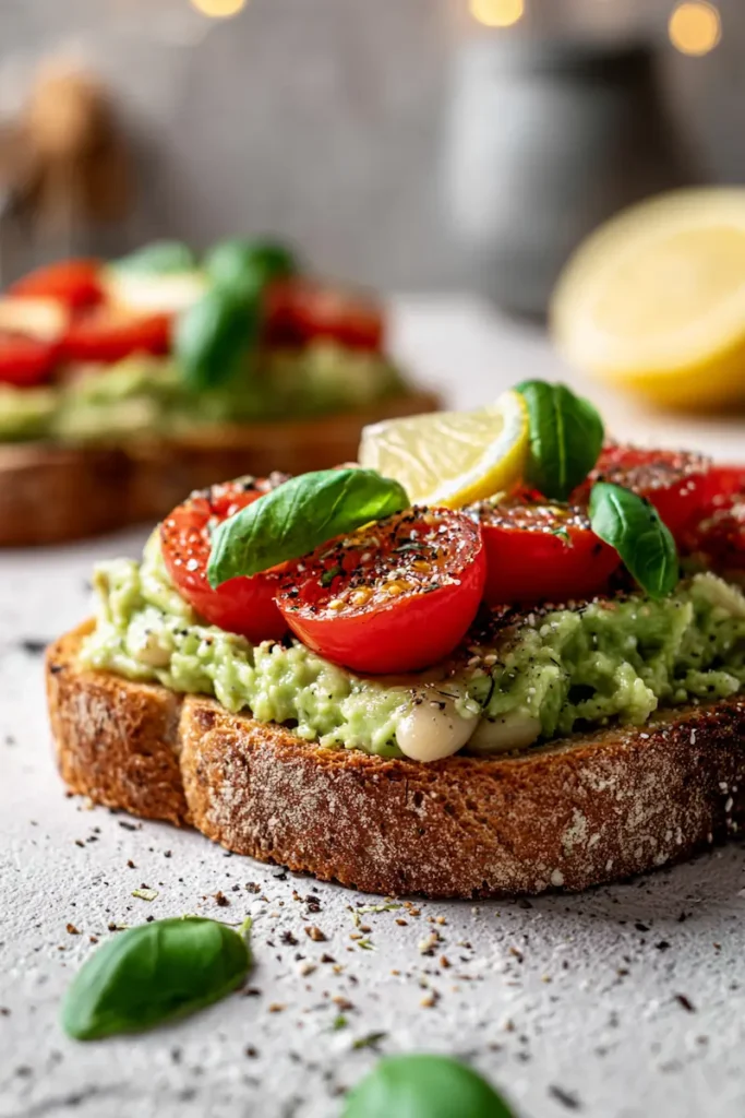 10 No-Cook Vegan Meals for Summer 4 Avocado White Bean Toast