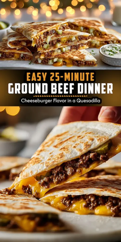 Cheeseburger Flavor in a Quesadilla