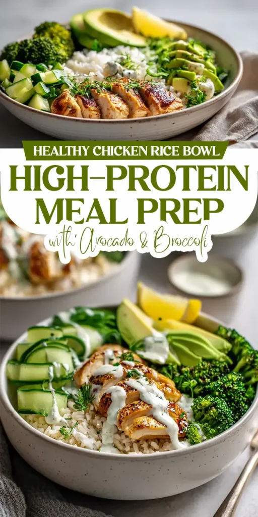Healthy Chicken Rice Bowl with Avocado & Broccoli 5 Healthy Chicken Rice Bowl With Avocado and Broccoli