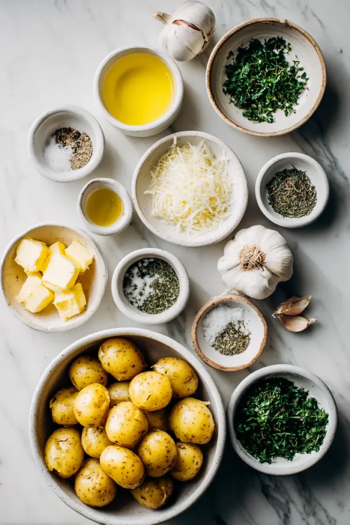 Simple Crispy Smashed Potatoes with Garlic Butter for Dinner