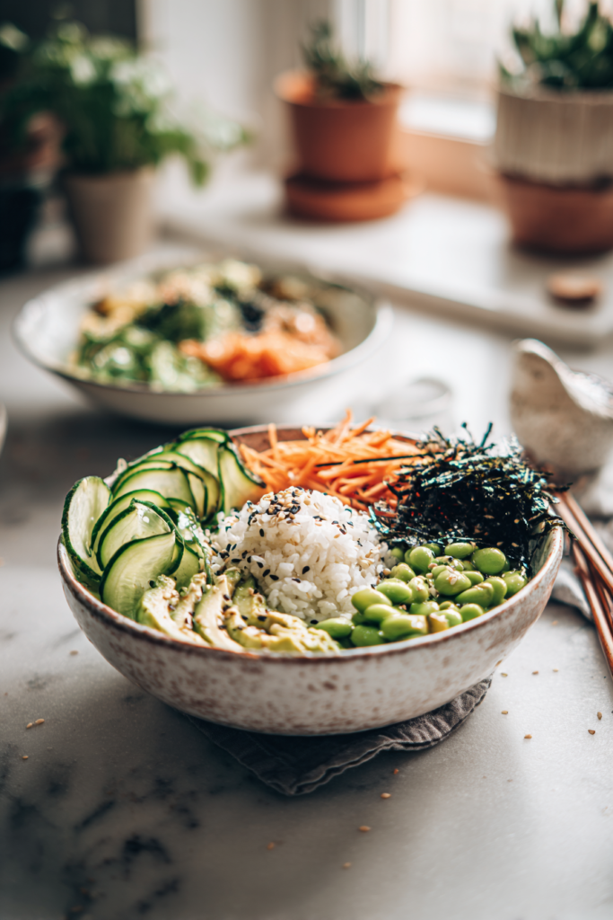 10 No-Cook Vegan Meals for Summer 7 Rainbow Vegan Sushi Bowls