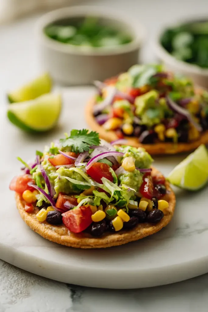 10 No-Cook Vegan Meals for Summer 11 Summer Black Bean Corn Salsa Tostadas