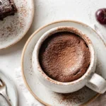 A delicious chocolate mug cake and quick 3-ingredient no-bake desserts on a bright kitchen counter, perfect for beginners.