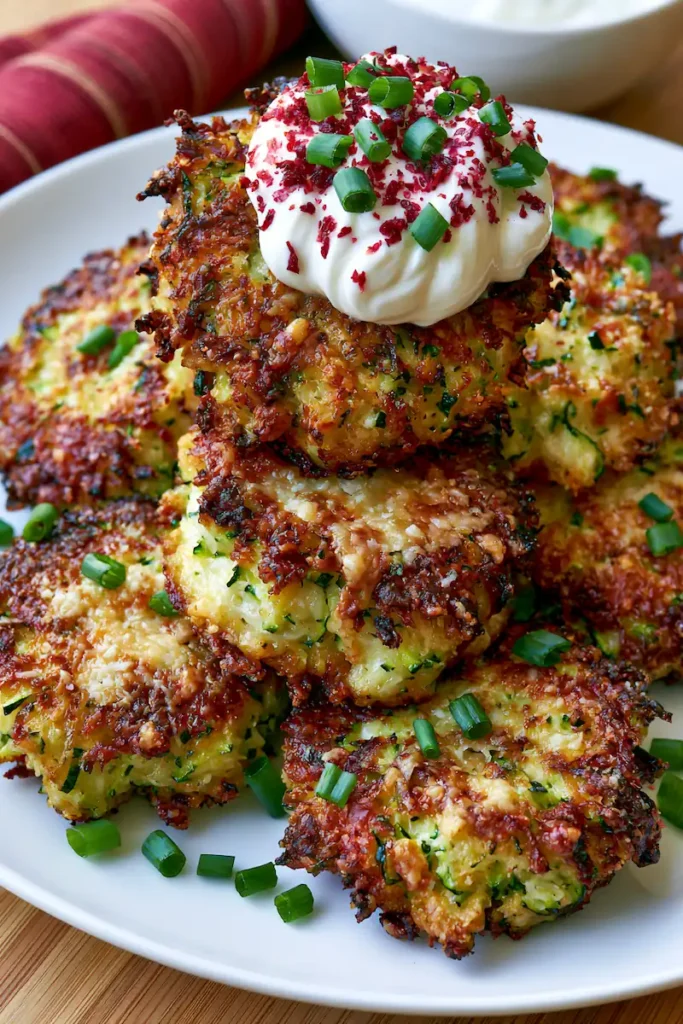 Last of Summer Produce Recipes 4 Crispy Zucchini Parmesan Fritters
