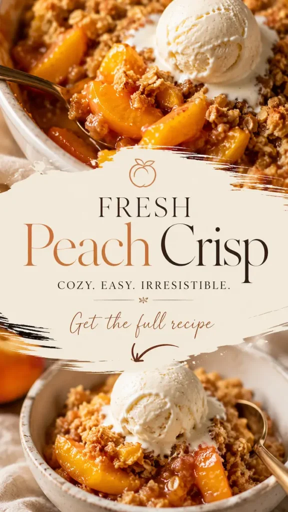 Fresh Peach Crisp: The Ultimate Cozy Summer Dessert 3 The easiest peach dessert for beginners