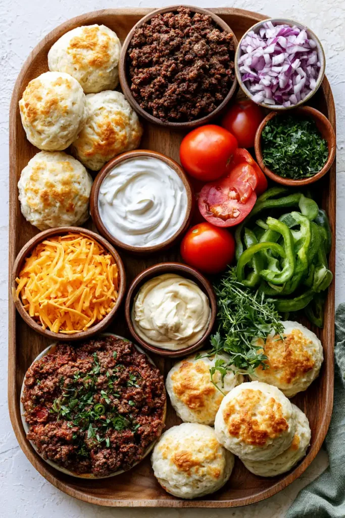 Fresh ingredients arranged for making John Wayne casserole.