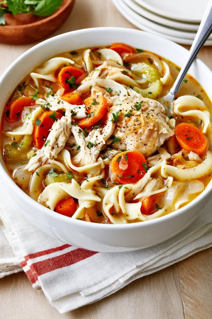 10 Cozy Crock Pot Soups Recipes for Busy Weeknights 4 Crock Pot Chicken Noodle Soup