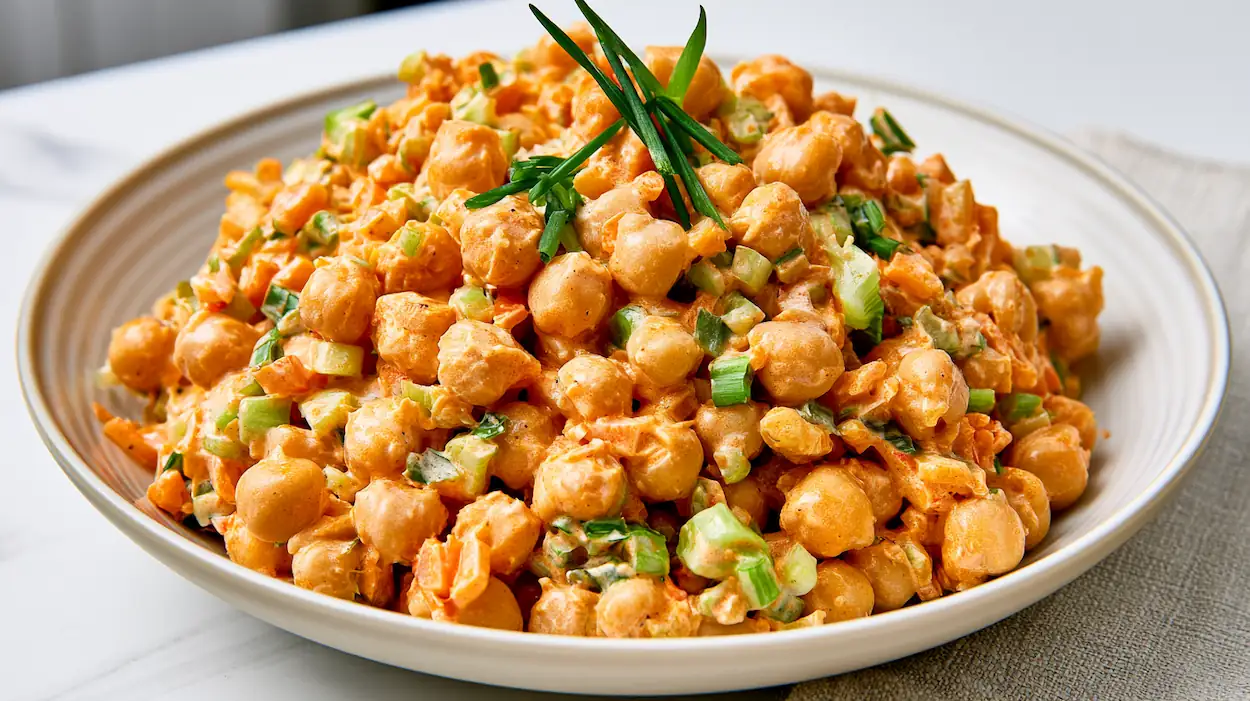 High-Protein Buffalo Chickpea Salad