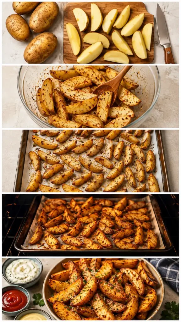 STEP BY STEP BAKED POTATOES